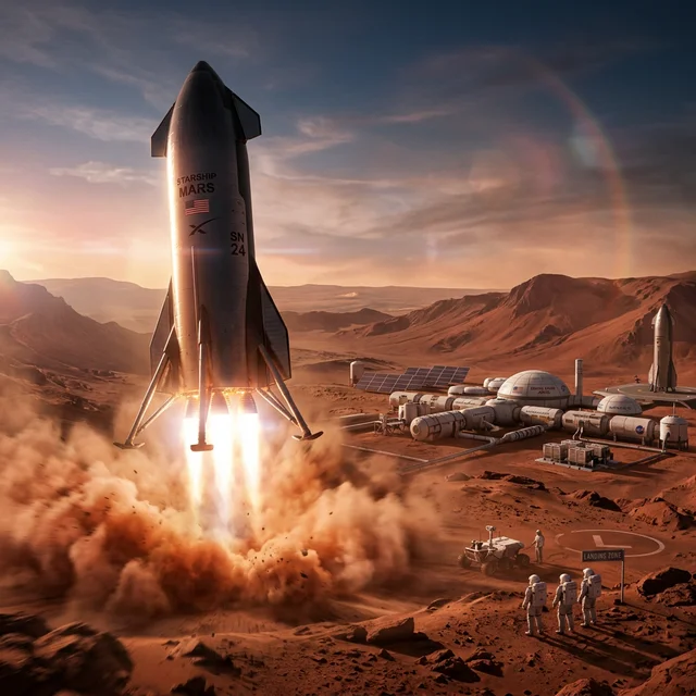 Touchdown on Erebus: SpaceX Starship Successfully Lands First Cargo in Martian Crater