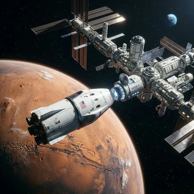 Starship 'Vanguard' Successfully Docks First Mars Habitation Module in Orbit